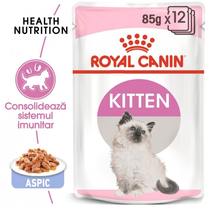 Hrana umeda Royal Canin Kitten Jelly pachet 12x85 g
